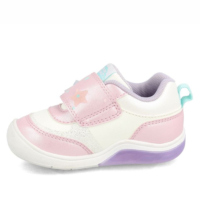 Zapatilla Niña Bubblegummers Luces Tokio Blanco-Rosado-1