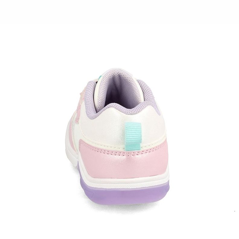Zapatilla Niña Bubblegummers Luces Tokio Blanco-Rosado-2