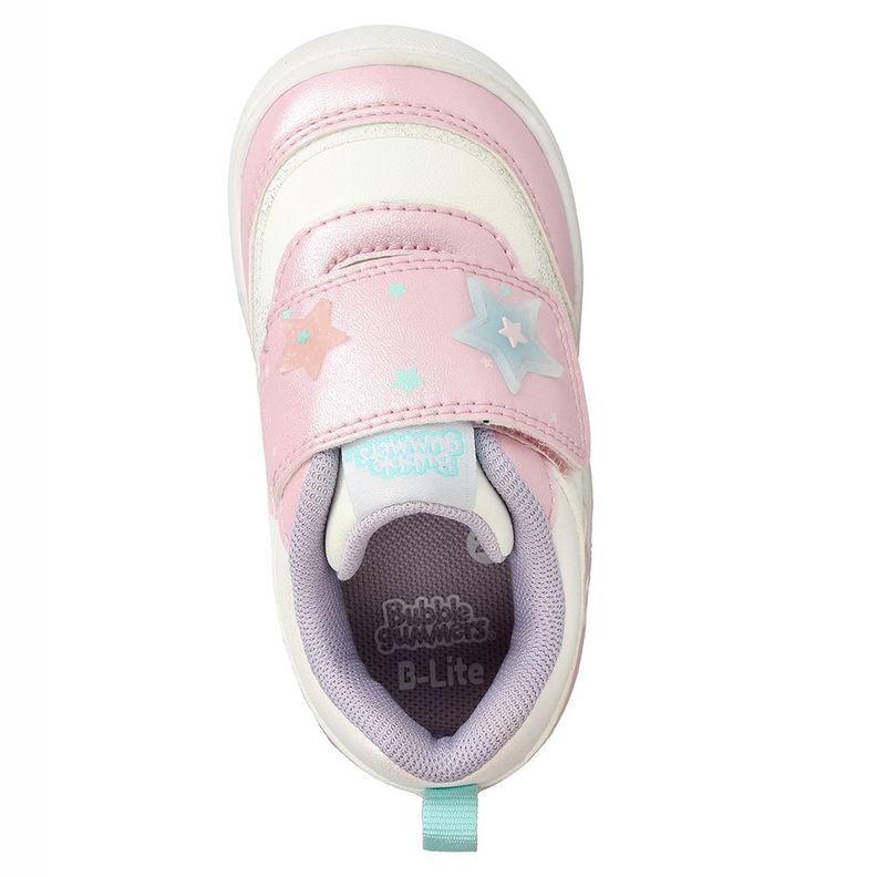 Zapatilla Niña Bubblegummers Luces Tokio Blanco-Rosado-5