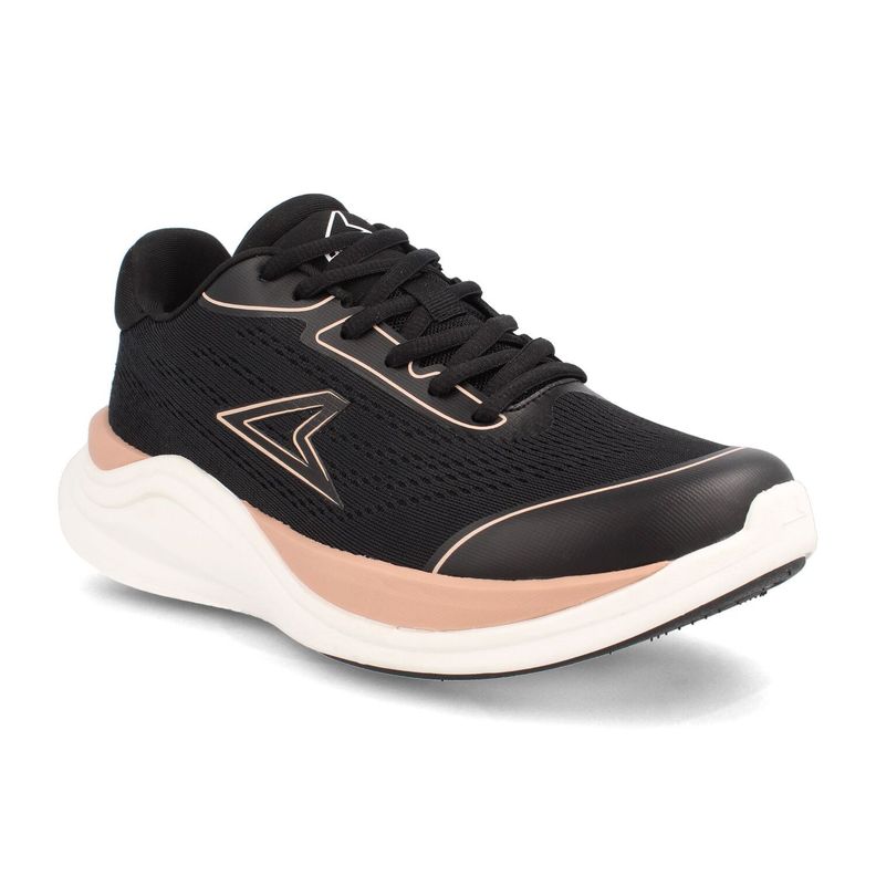 Zapatilla Mujer Power Primewalk+ 300 Koto Negro-Rosado-1
