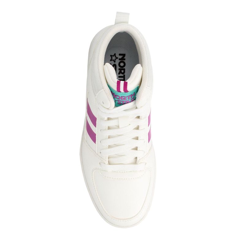 Zapatilla Niña North Star Hem Blanco-Lila-3