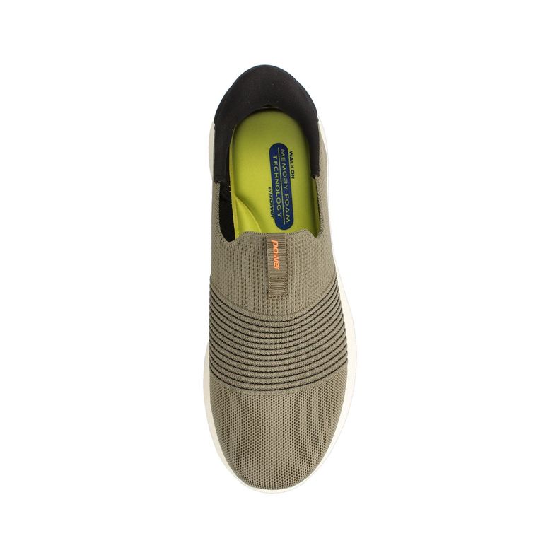 Zapatilla Hombre Power N-Walk Akari Easyslide Verde Oliva-Beige-3