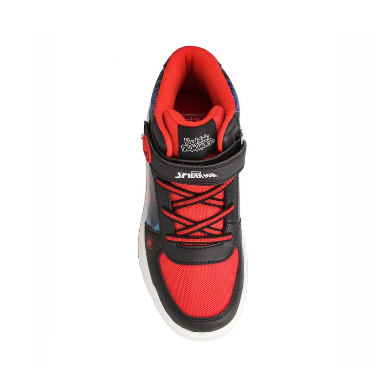 Zapatilla Niño Bubblegummers Spiderman 6 Negro-Rojo-3