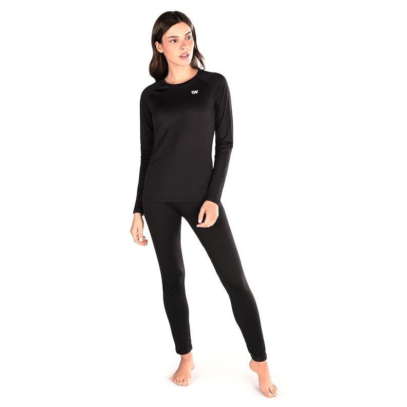 Primera Capa Mujer Weinbrenner First Layer Warm Top Negro-3