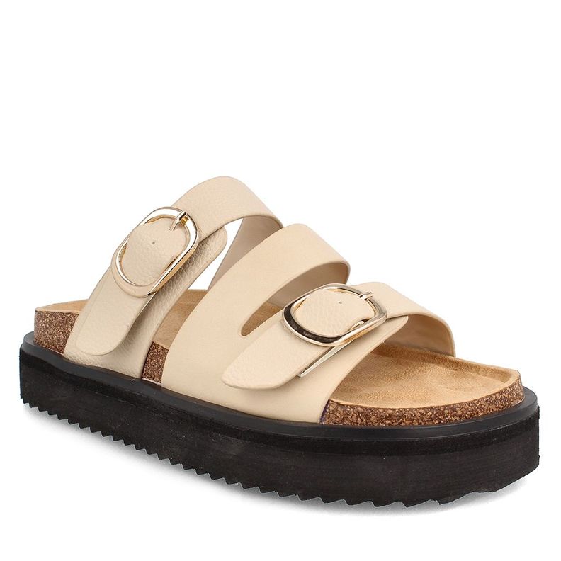 Sandalia Mujer Bata Trini Beige-0