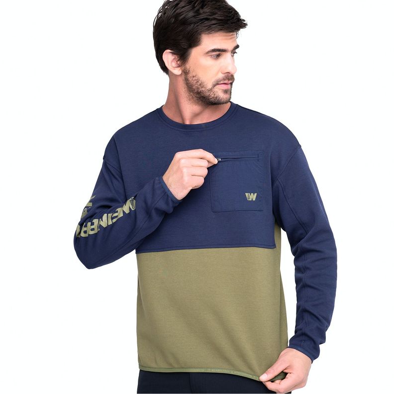 Polerón Hombre Weinbrenner Konda Azul Marino - Verde-2