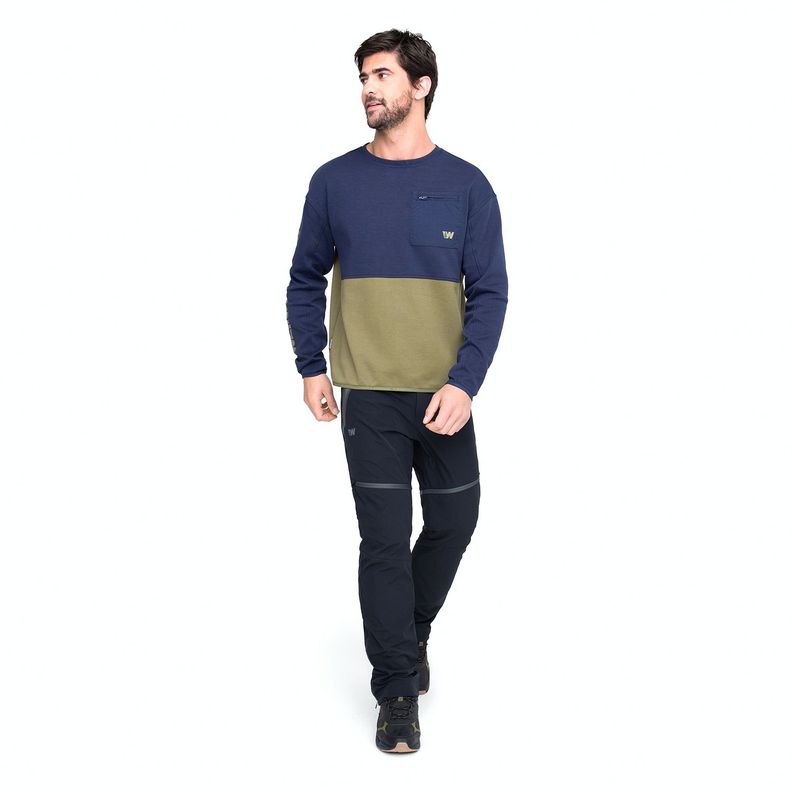 Polerón Hombre Weinbrenner Konda Azul Marino - Verde-3