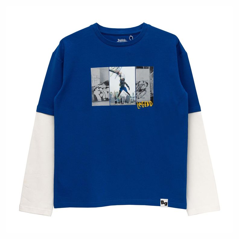Poleras Manga Larga Niño Bubblegummers Tunez Azul-0