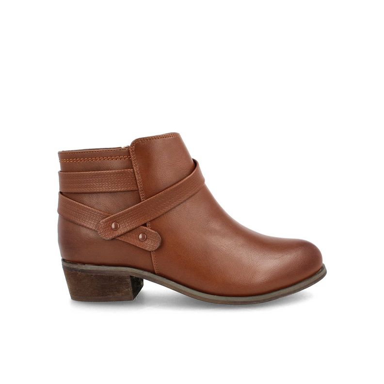 Botín Mujer Bata Canela Camel-0