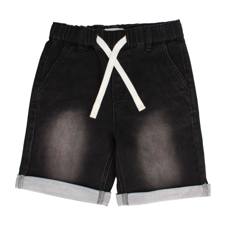 Short Niño Bubblegummers Recino Negro Denim Teens-0