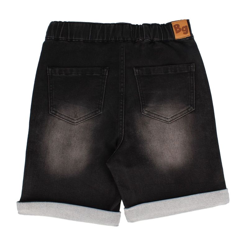 Short Niño Bubblegummers Recino Negro Denim Teens-1