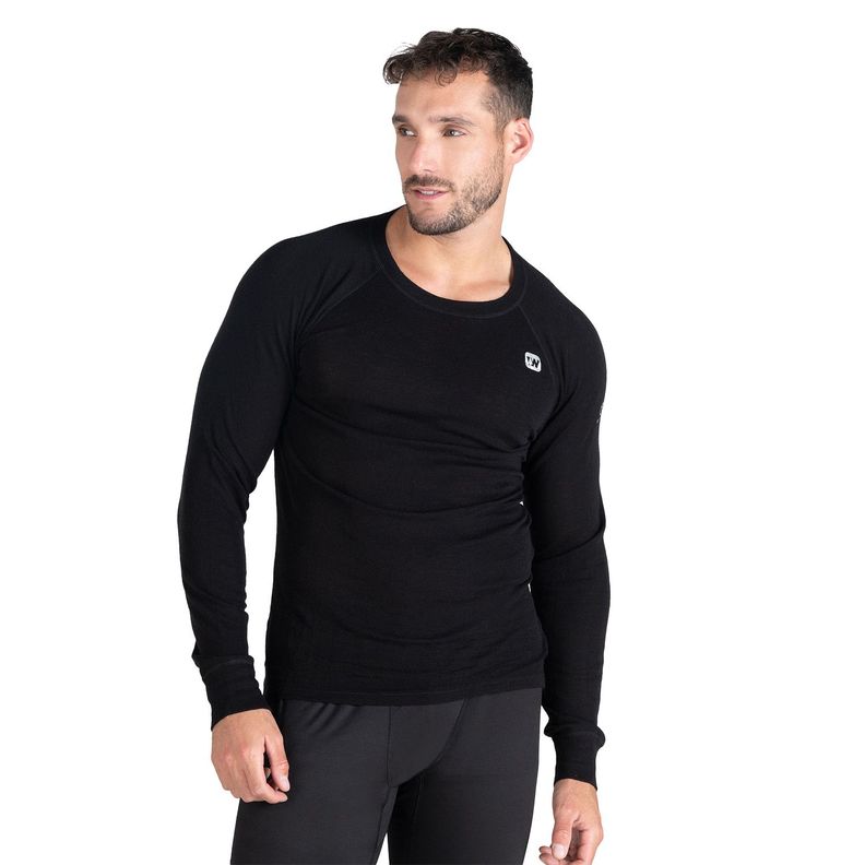 Primera Capa Hombre Weinbrenner First Layer Merino Negro-0
