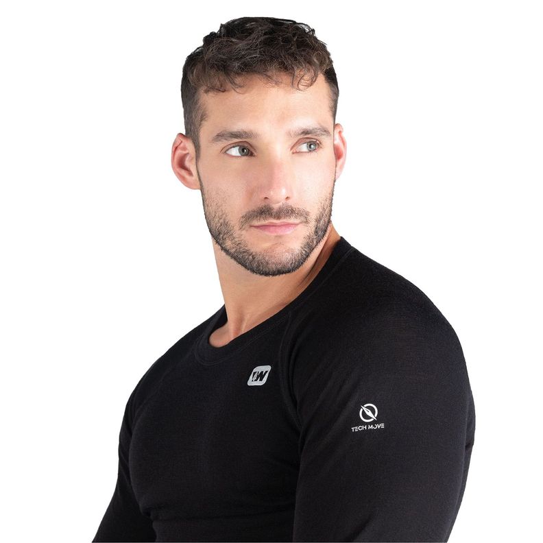 Primera Capa Hombre Weinbrenner First Layer Merino Negro-2