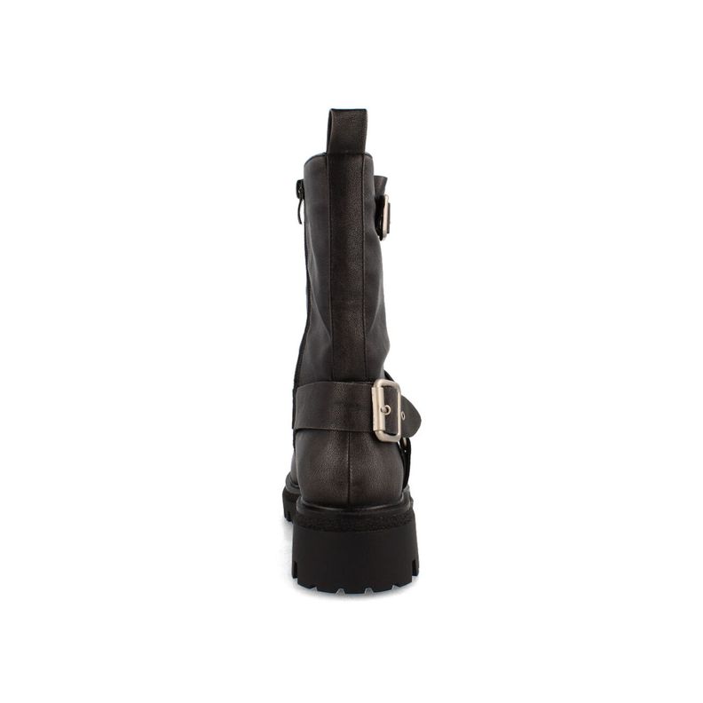 Botín Mujer Bata Red Label Biker Gris-5