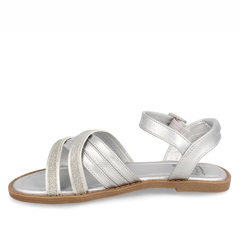 Sandalia  Niña Bubblegummers Beyonce Plateado-1