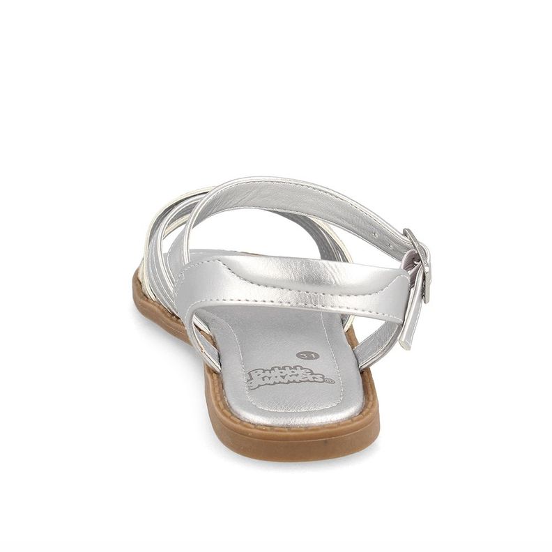 Sandalia  Niña Bubblegummers Beyonce Plateado-2