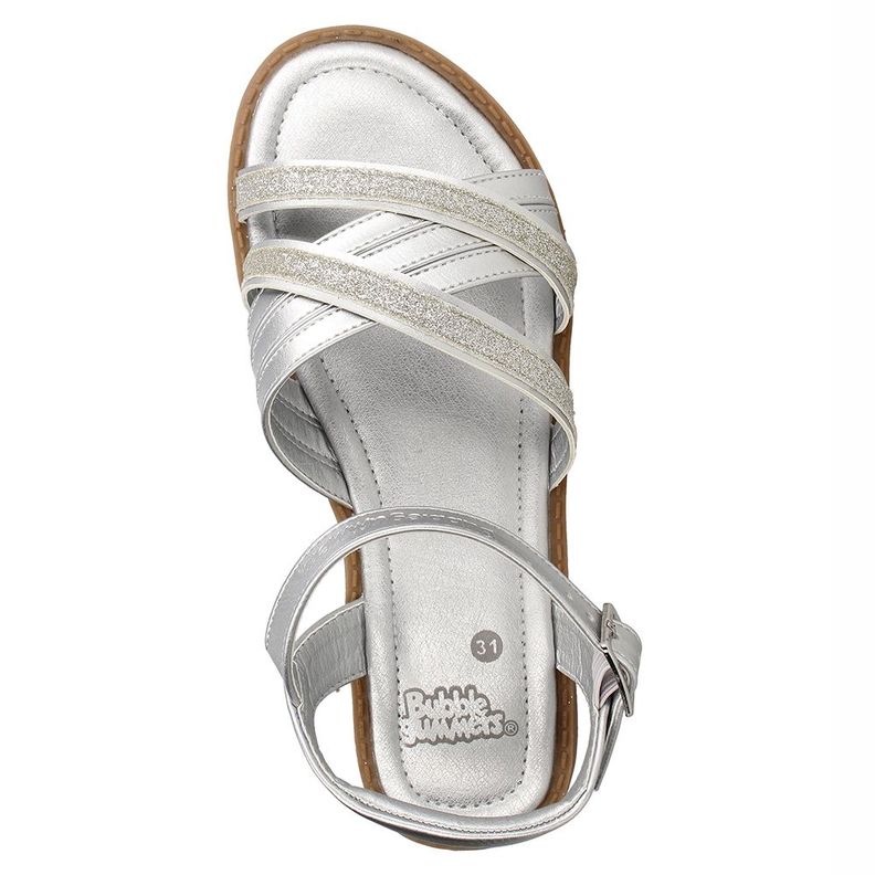 Sandalia  Niña Bubblegummers Beyonce Plateado-5