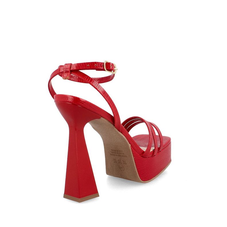 SANDALIA MUJER BATA LOTO ROJO-3