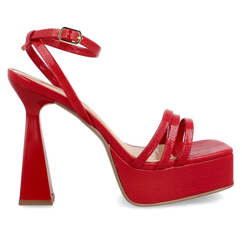 SANDALIA MUJER BATA LOTO ROJO-4