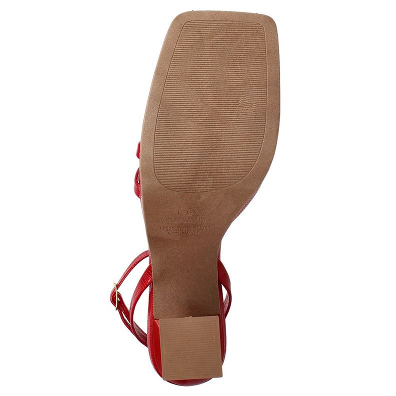 SANDALIA MUJER BATA LOTO ROJO-6