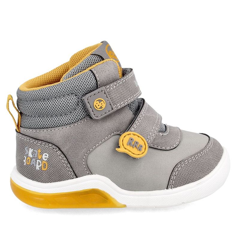 Botín Niño Luces Bubblegummers Tokio Gris-4