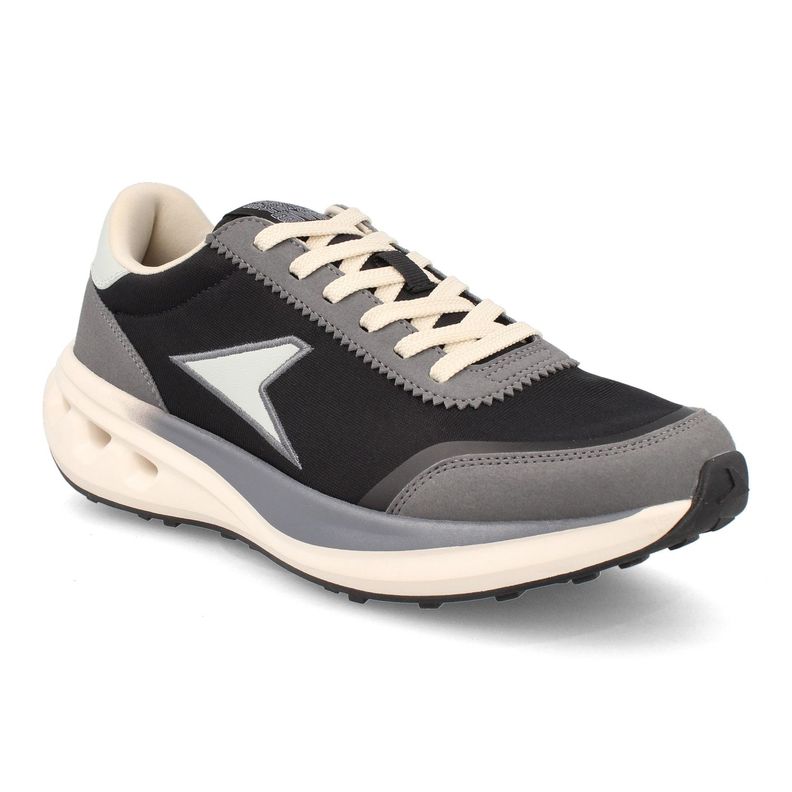 Zapatilla Hombre Power Force 25 Retoro Negro-Gris-1