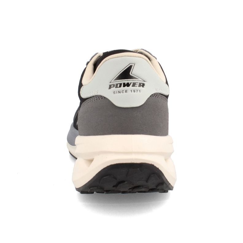 Zapatilla Hombre Power Force 25 Retoro Negro-Gris-2