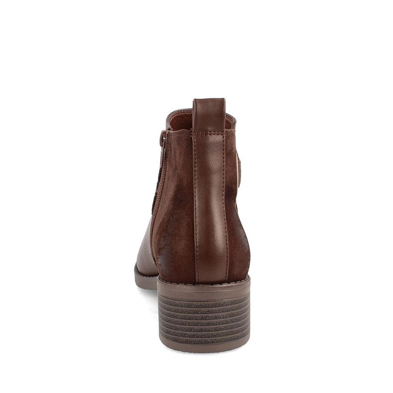 Botín Mujer Bata Milena Chocolate-2