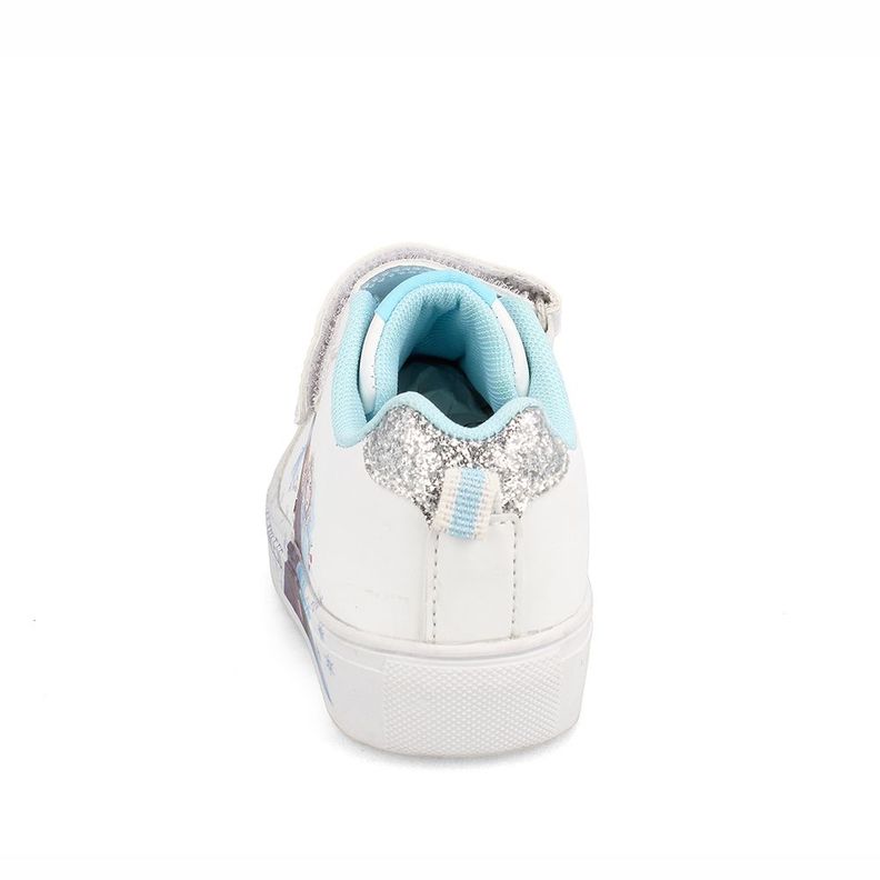 Zapatilla Niña Bubblegummers Luces Frozen Disney Blanco-Celeste-2