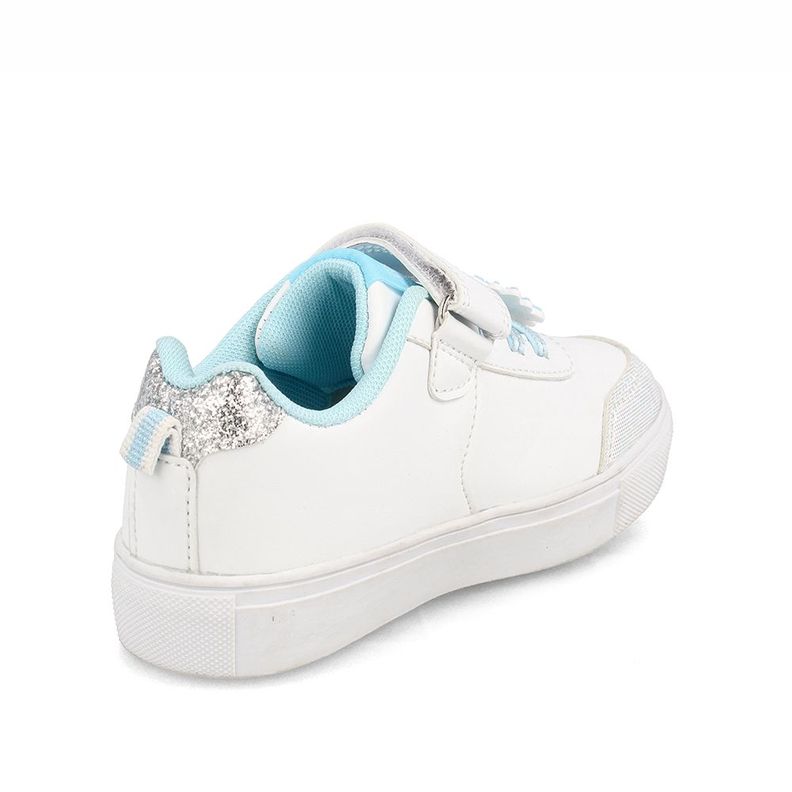 Zapatilla Niña Bubblegummers Luces Frozen Disney Blanco-Celeste-3