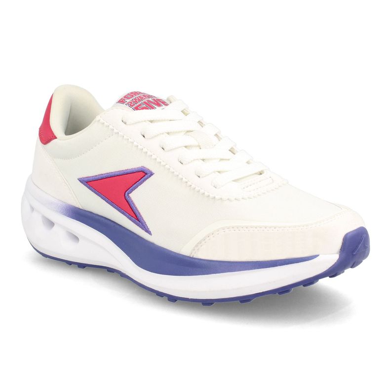 Zapatilla Mujer Power Force 25 Retoro Blanco-Fucsia-1