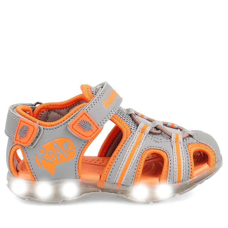 SANDALIA NIÑO BUBBLEGUMMERS UNAI GRIS OSCURO 16 - 21-7