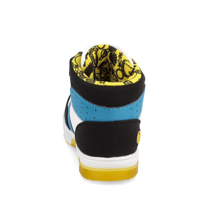 Zapatilla Niño Bubblegummers Minions Neon Negro-Azul-2