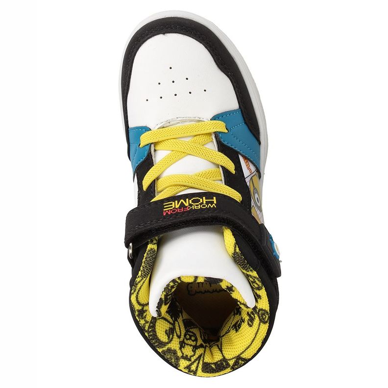 Zapatilla Niño Bubblegummers Minions Neon Negro-Azul-5