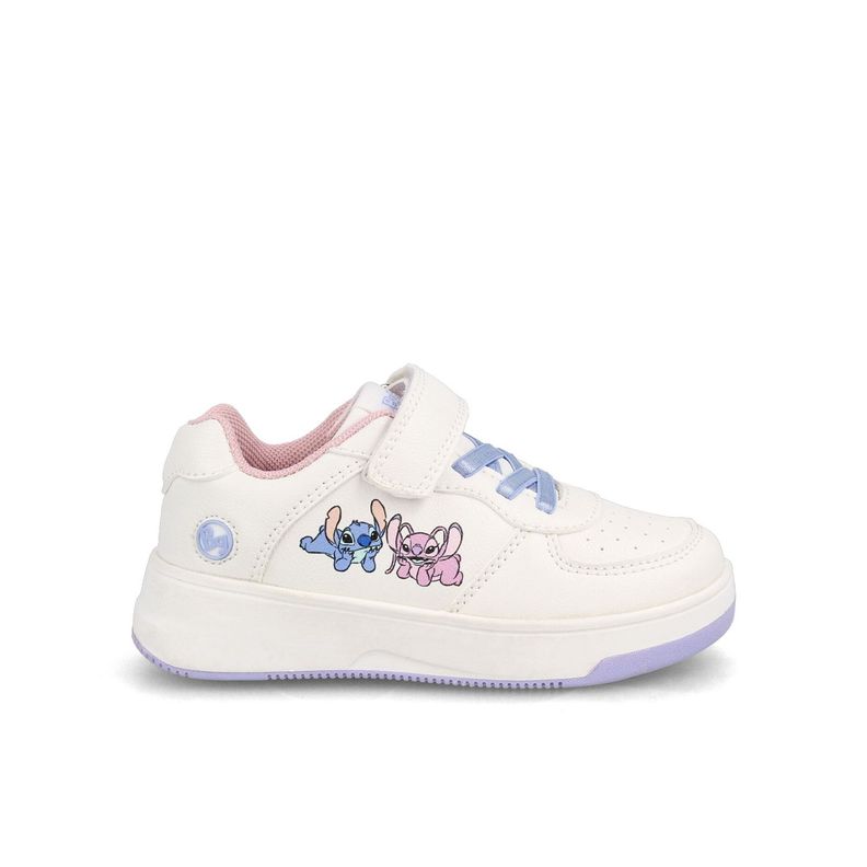 Zapatilla Niña Bubblegummers Stitch Blanco- Rosado-0