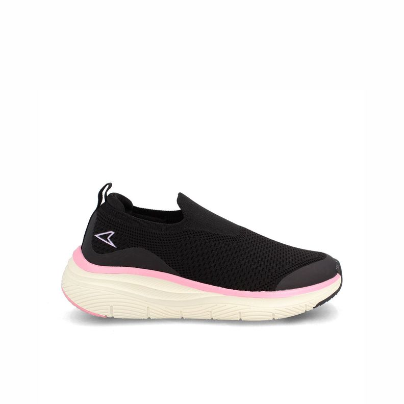 Zapatilla Mujer Power Helca Slip Negro-Rosado-0