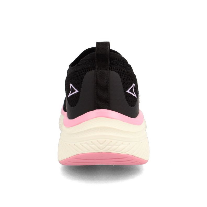Zapatilla Mujer Power Helca Slip Negro-Rosado-2