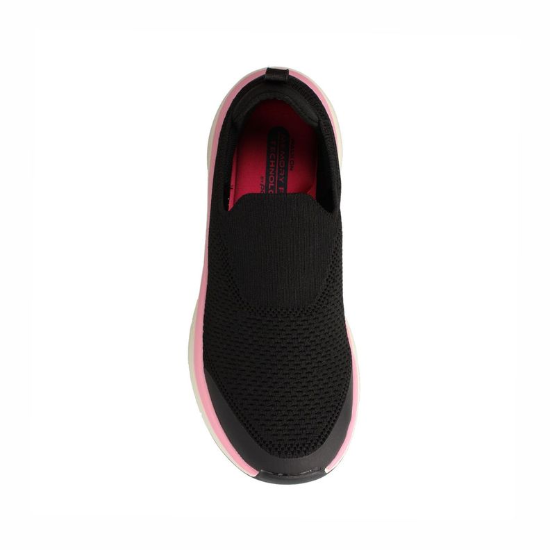 Zapatilla Mujer Power Helca Slip Negro-Rosado-3