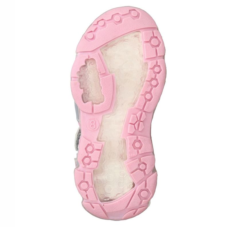 Sandalia  Niña Bubblegummers Unai Plateado-Rosado-6