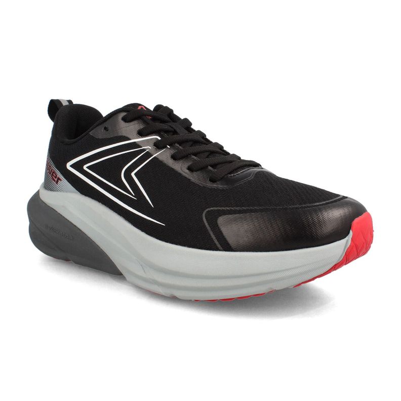 Zapatilla Hombre Power Duofoam Max 500 Delux Negro-Rojo-1