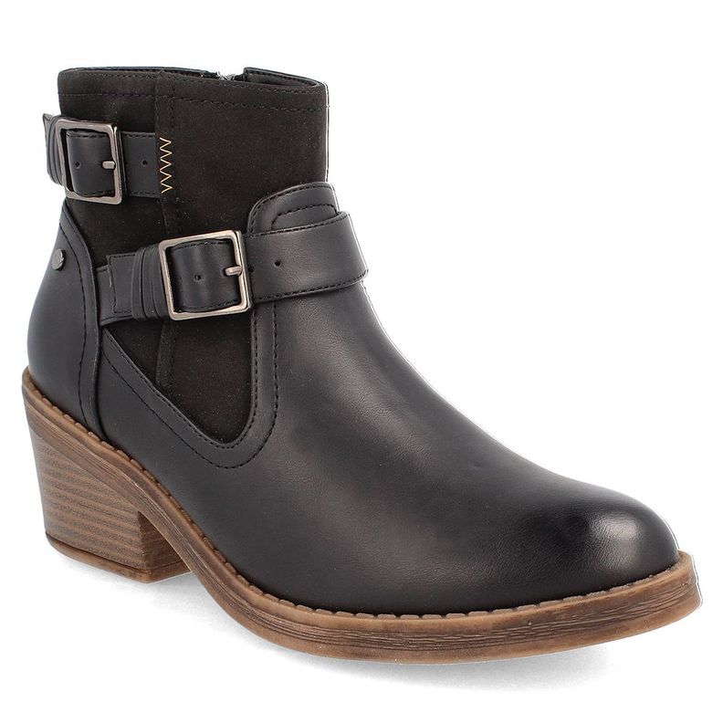 BOTÍN TEXANO MUJER BATA BIANCA NEGRO