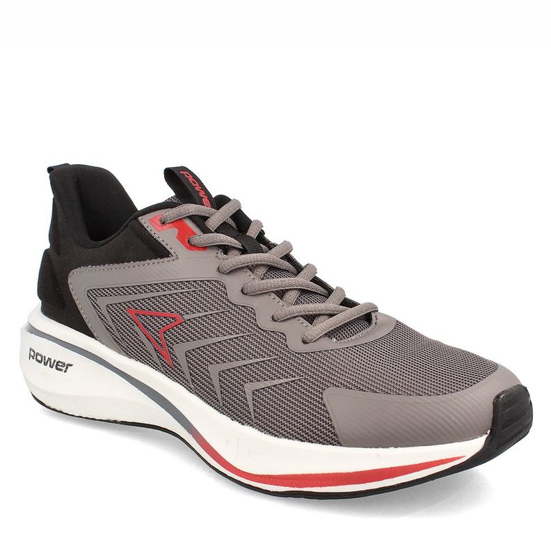 Zapatilla Hombre Power Swift Gris-Rojo-0