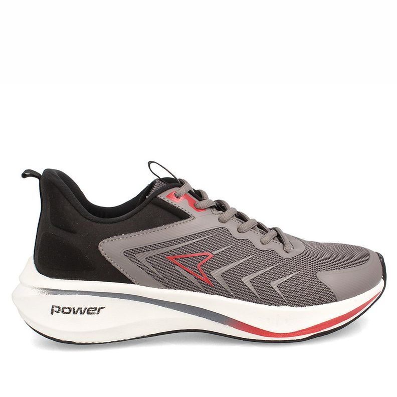 Zapatilla Hombre Power Swift Gris-Rojo-4