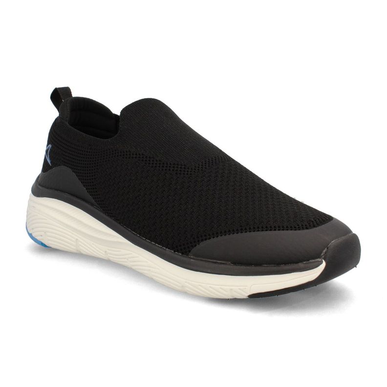 Zapatilla Hombre Power Helca Slip Negro-Blanco-1