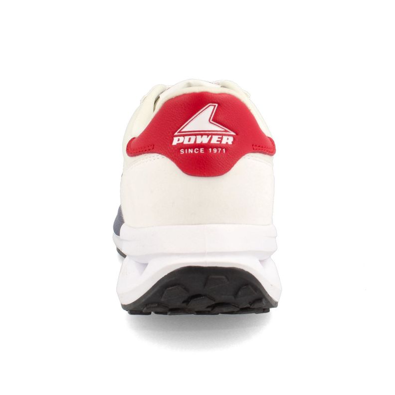 Zapatilla Hombre Power Force 25 Retoro Blanco-Rojo-2