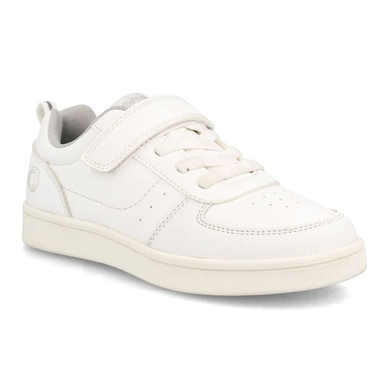 Zapatilla Escolar Niña Bubblegummers Clavel  Blanco-1