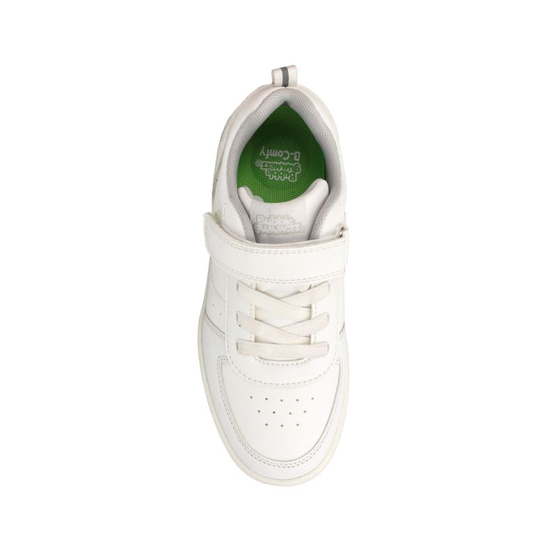 Zapatilla Escolar Niña Bubblegummers Clavel  Blanco-3