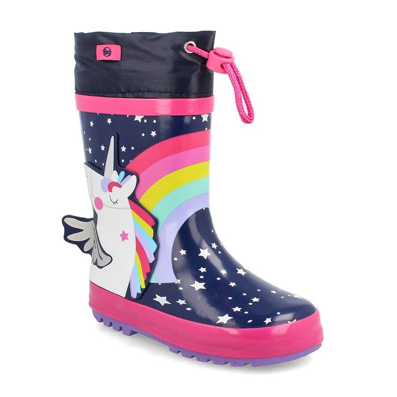 BOTA DE AGUA NIÑA BUBBLEGUMMERS UNICORN AZUL -FUCSIA 26-29-0