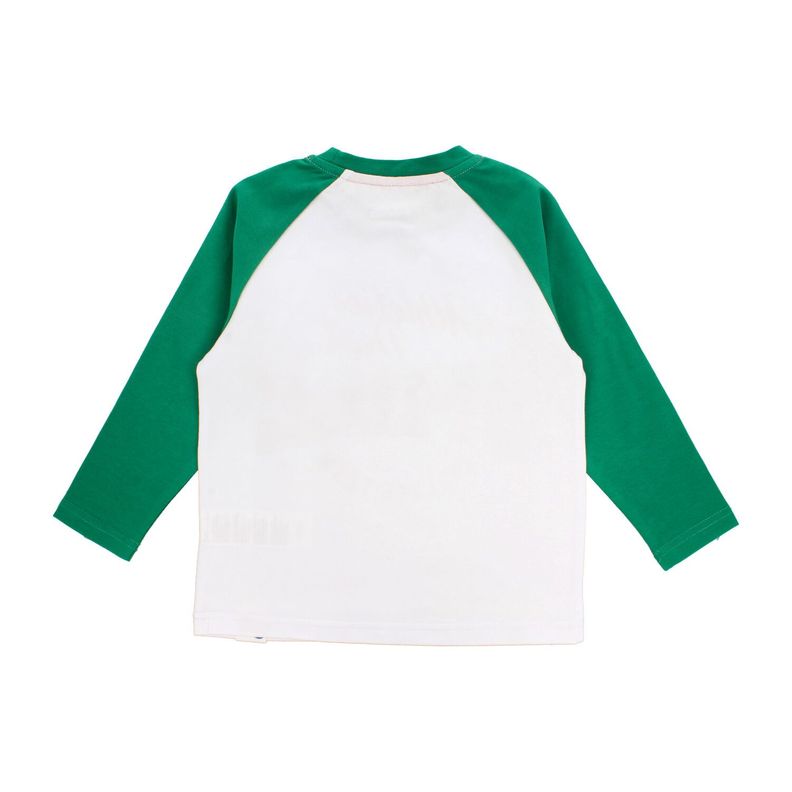 Poleras Manga Larga Niño Bubblegummers Fez Blanco -  Verde-1