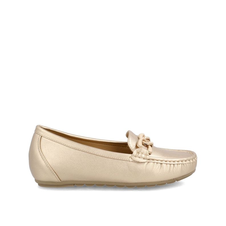 Mocasin Mujer Bata Comfit Cathina Champagne-1